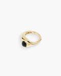 Dualism Black Onyx – Rings – 18ct Gold-Plated