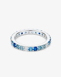 Tennis Blue Gradient - Ringe - Silber
