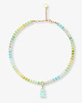 Tropical Nostalgia Bear Necklace Blue - Halsketten - 18kt vergoldet