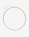 Tennis Choker Pastel Rainbow – Necklaces – 18kt Gold-Plated