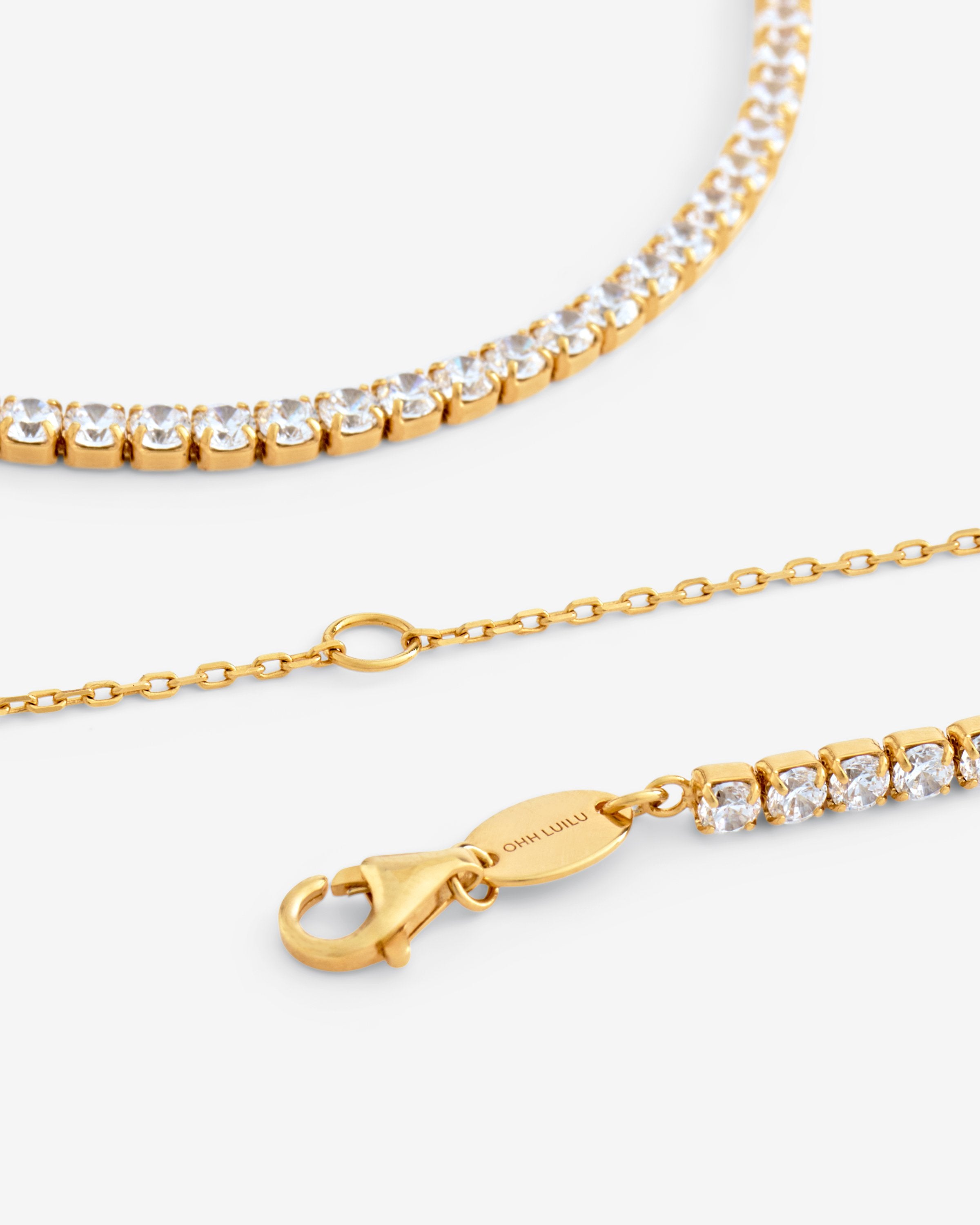 Tennis Choker Halsketten 18kt vergoldet bei GLAMBOU