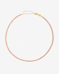 Tennis Choker Pastel  – Rose – Necklaces – 18ct Gold–Plated