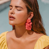 Pink Earrings Mira Sequin Wild Waterfall - Ohrhänger - 24kt vergoldet