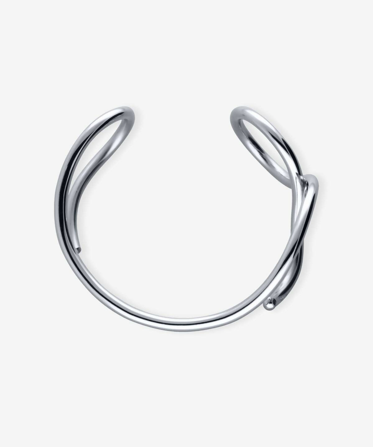 Bracelet Manchette Outline Lettre V - argent sterling - 4