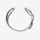 Bracelet Manchette Outline Lettre V - argent sterling - 4