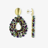 Open Drop S Element Metallic Green Purple - Ohrringe - 18k vergoldet