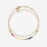 Bracelet Chaine Double Tour Rainbow - Armband - 14kt Gold Filled