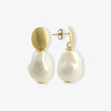 Perle Ohrringe Irregular Stone S Bailey - Ohrhänger - 18kt Vergoldet