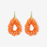 Drop S Marquis Lion Orange Earrings - Ohrhänger - Vergoldet