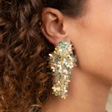 Holographic Earrings Leila Sequin Bunch of Flowers - Ohrhänger - 24kt vergoldet