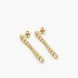 Oda Long Earring - Earring - 18ct gold plated