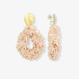 Hellrosa Ohrringe Ivy Flower Drop L - Ohrhänger - Vergoldet