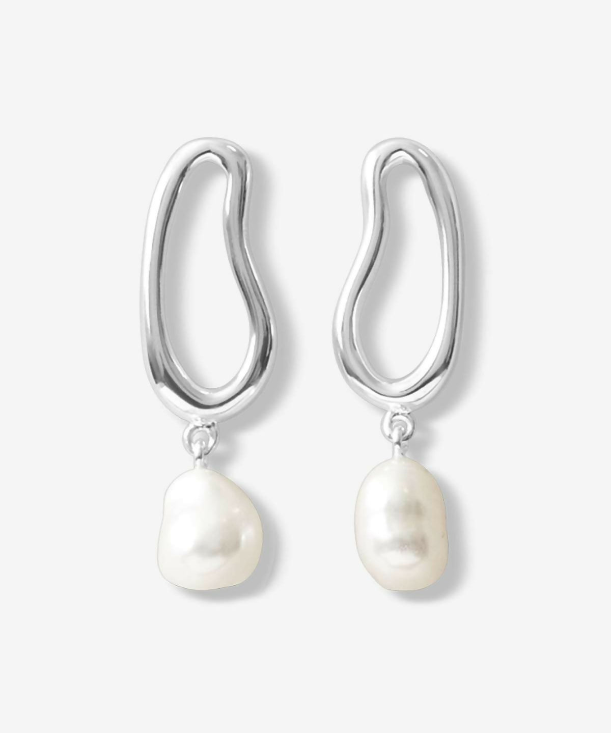 Mila Pearl Drops - Earrings - Sterling Silver 01