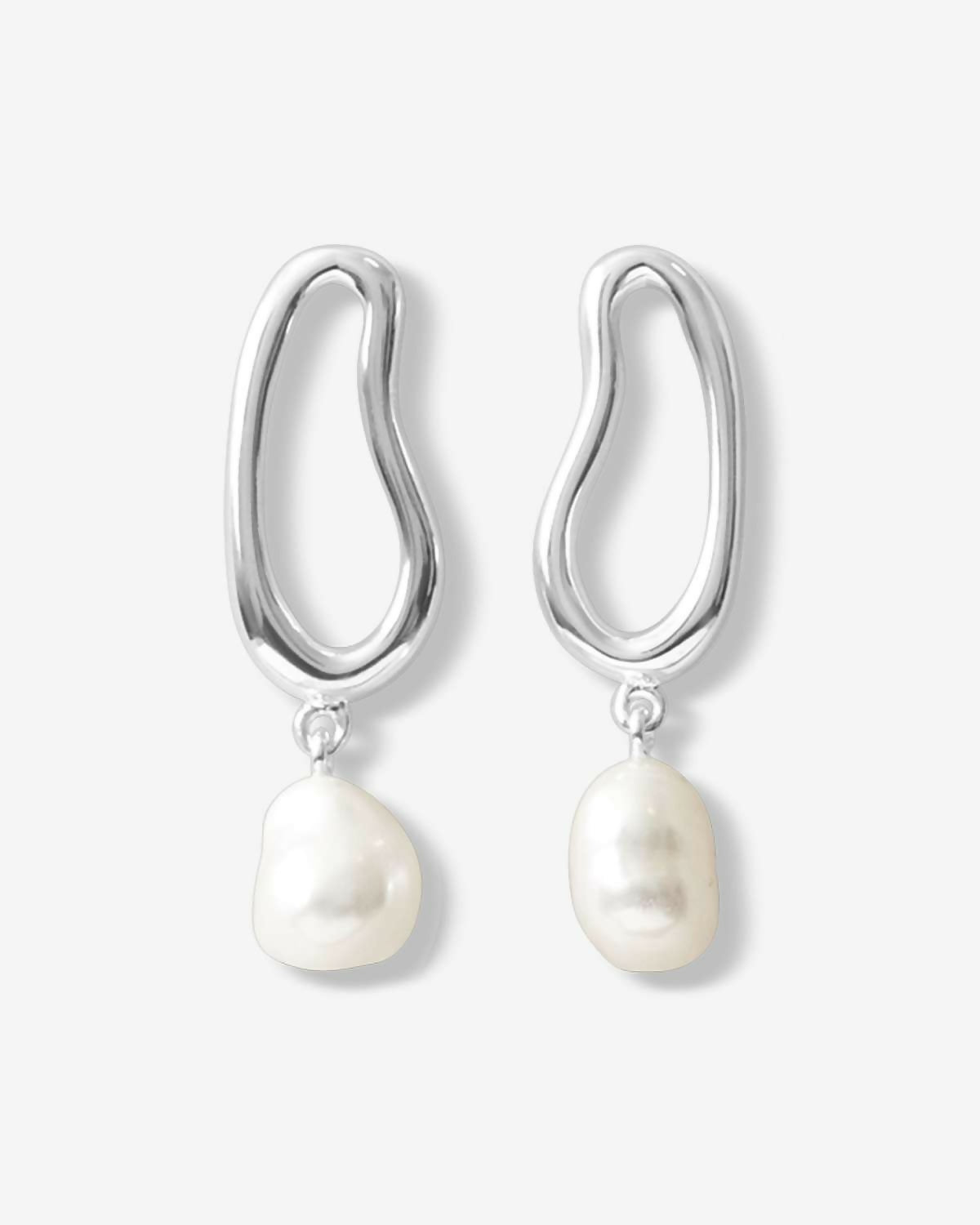 Mila Pearl Drops - Earrings - Sterling Silver 01