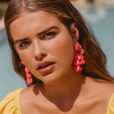 Pink Earrings Mira Sequin Wild Waterfall - Ohrhänger - 24kt vergoldet