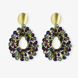 Open Drop S Element Metallic Green Purple - Ohrringe - 18k vergoldet