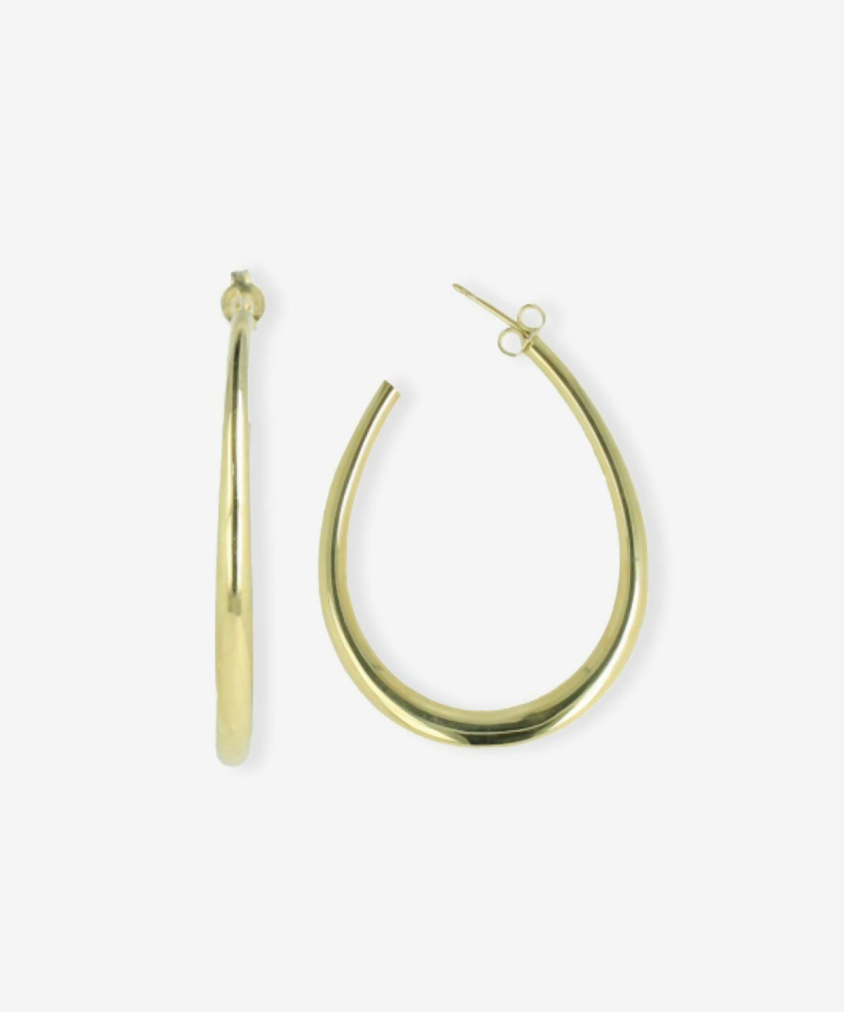 Oval Teardrop M – Creolen – 18kt vergoldet