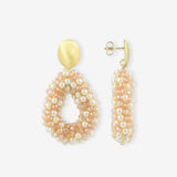 Drop S Old Pink/Pearl – Ohrringe – 18kt vergoldet