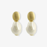 Perle Ohrringe Irregular Stone S Bailey - Ohrhänger - 18kt Vergoldet