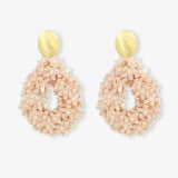 Hellrosa Ohrringe Ivy Flower Drop L - Ohrhänger - Vergoldet