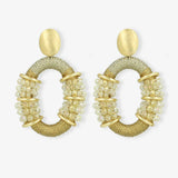 Combi Oval Deluxe M - Ice Gold - Ohrringe - 18k vergoldet