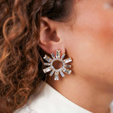 Maura Kleiner Baguette Kristall - Ohrstecker - 18kt vergoldet