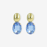 Amelie Element Oval L Zaffiro Earrings - Ohrhänger - Vergoldet