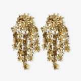 Brown Earrings Fleur Flower Rain - Ohrhänger - 24kt vergoldet