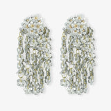 Sequin Detailled Flower Rain Silver - Ohrringe - 18k vergoldet
