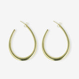 Oval Teardrop M – Creolen – 18kt vergoldet