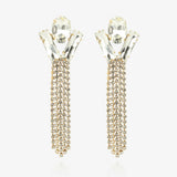 Maudi Ovaler Wasserfallkristall - Ohrstecker - 18kt vergoldet