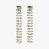 Veronique Baguette Wasserfall S Kristall - Ohrstecker - 18kt vergoldet