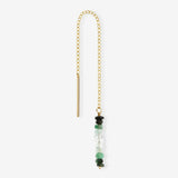 Boucle d'Oreille Chaine Emerald- Single Ohrring - 14kt Gold Filled