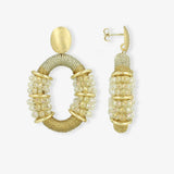 Combi Oval Deluxe M - Ice Gold - Ohrringe - 18k vergoldet