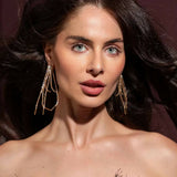 Waterfall Square Mies - Ohrstecker - 18kt vergoldet