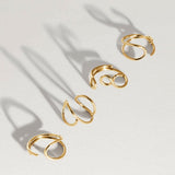 Bague Outline Lettre V - Ring - 14kt Gold Filled