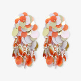 Red Earrings Sequin Wild Waterfall Mira - Ohrhänger - 24kt vergoldet