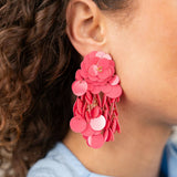Pink Earrings Mira Sequin Wild Waterfall - Ohrhänger - 24kt vergoldet
