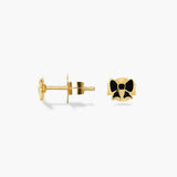 Mini bow stud Earring - Ohrhänger - 18kt vergoldet