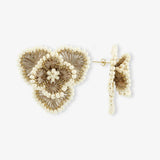 Champagne Ohrringe Flower Earring L Aster - Ohrhänger - 18kt Vergoldet