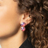 Sjuul Oktagon Fall Zwei Steine Holo - Ohrstecker - 18kt vergoldet