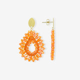 Orange Earrings Robin Drop S Lion - Ohrhänger - Vergoldet