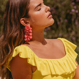 Pink Earrings Mira Sequin Wild Waterfall - Ohrhänger - 24kt vergoldet