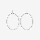 Classic Earrings Oval Silver - Ohrhänger - Sterlingsilber