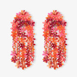 Fuchsia Ohrringe Sequin Flower Rain Fleur - Ohrhänger - 18kt Vergoldet