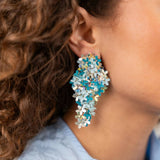 Holographic Earrings Leila Sequin Bunch of Flowers - Ohrhänger - 24kt vergoldet
