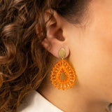 Orange Earrings Robin Drop S Lion - Ohrhänger - Vergoldet