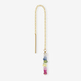 Boucle d'Oreille Chaine Rainbow - Single Ohrring- 14kt Gold Filled