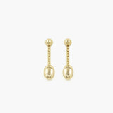 Reflection Long Earring - Earring - 18ct gold plated