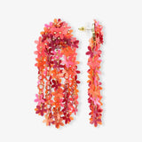 Fuchsia Ohrringe Sequin Flower Rain Fleur - Ohrhänger - 18kt Vergoldet
